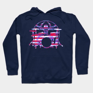 Official Davinci Drummer Patriot Vitruvian Drummer Hoodie